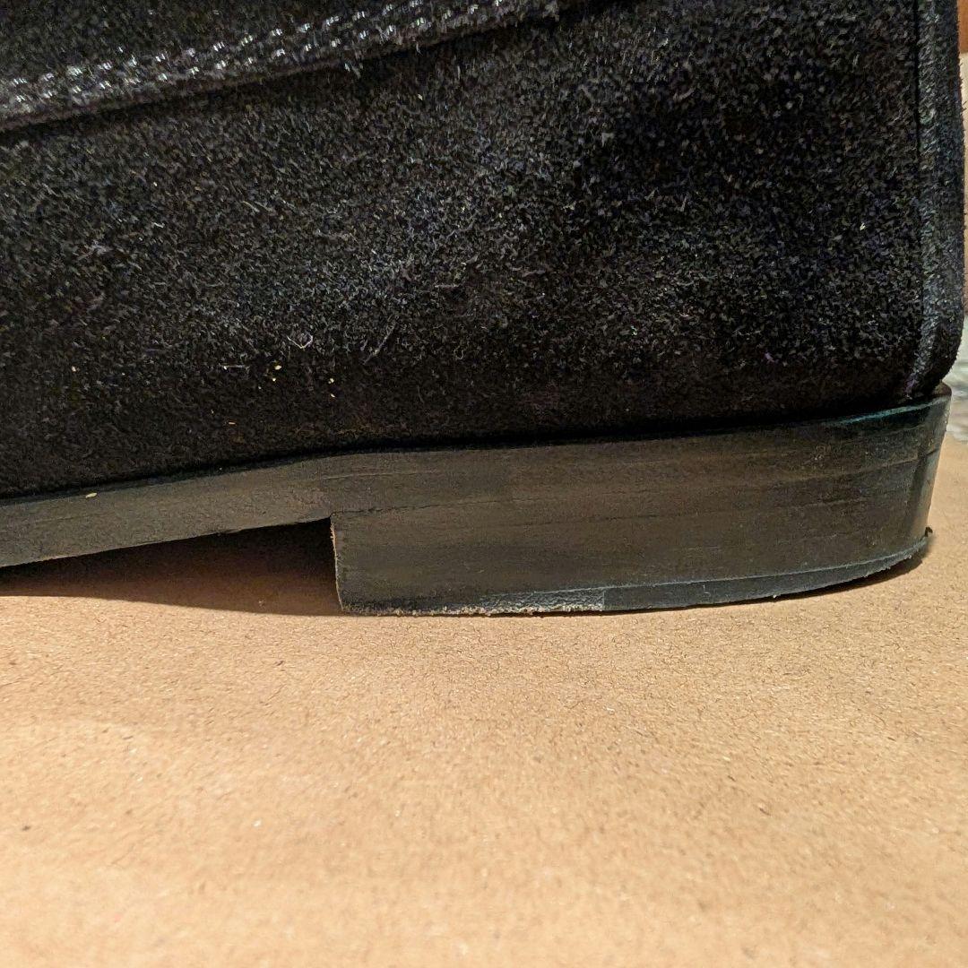 グッチ　GUCCI　ブラック ローファー 　スエード　27.5cm
