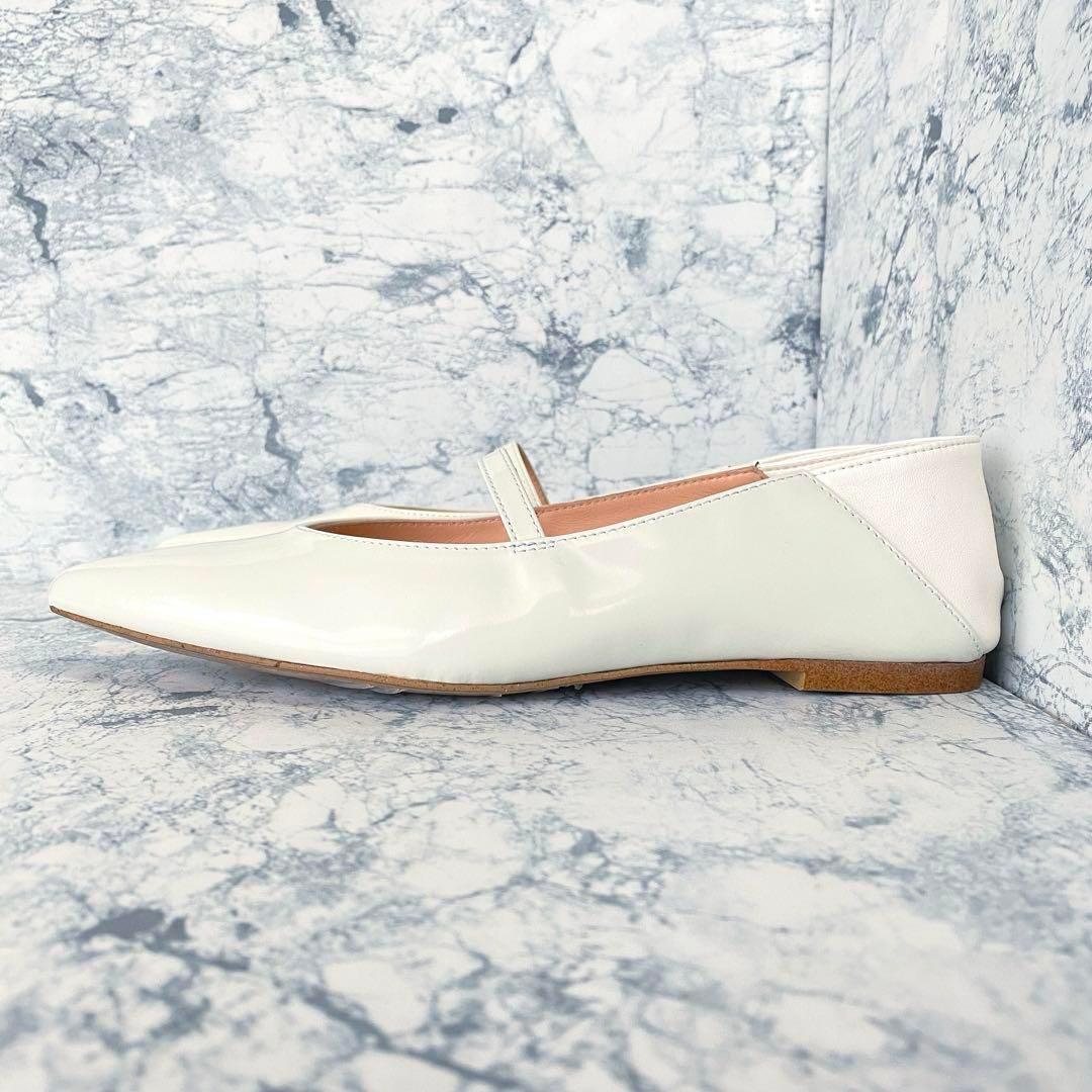 【極美品】HEWN⭐︎フラットシューズ⭐︎22.5cm⭐︎メリージェーン⭐︎ホワイト