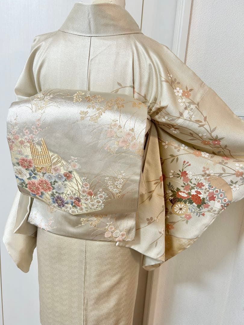 美品 未使用 しつけ糸付き 正絹訪問着 フルセット4点 松屋誂製 入学式