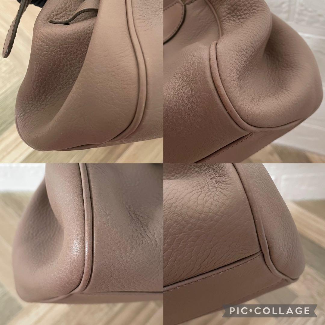 フェラガモ ガンチーニ ハンドバッグ ベージュ 極美品 - メルカリ