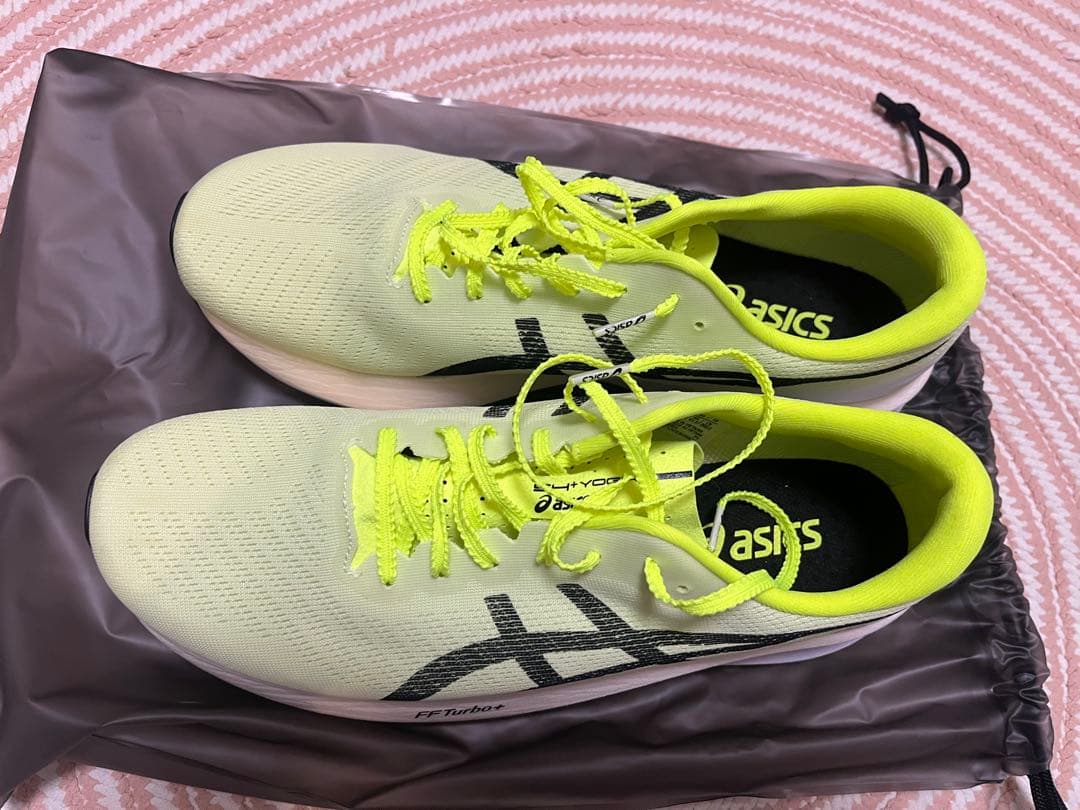 超美品アシックス S4 yogiri 28cm ライムグリーン