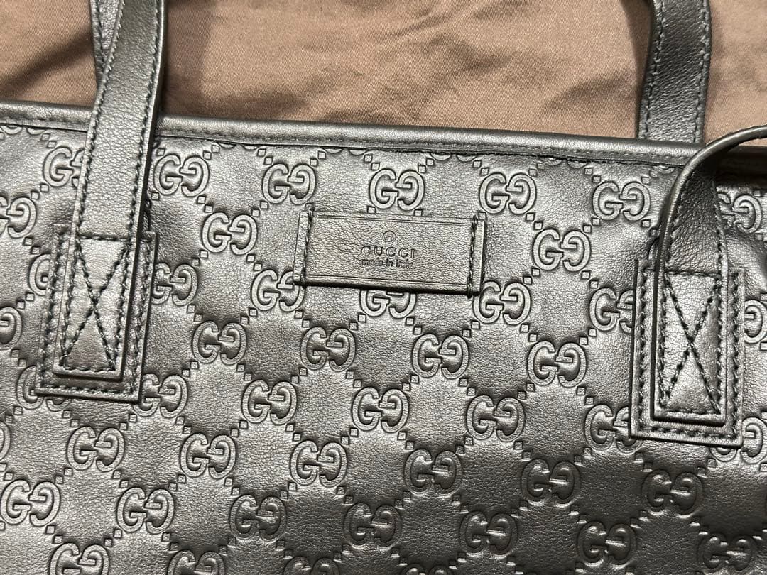 GUCCI グッチ グッチシマ レザー トートバッグ 211120レシートあり