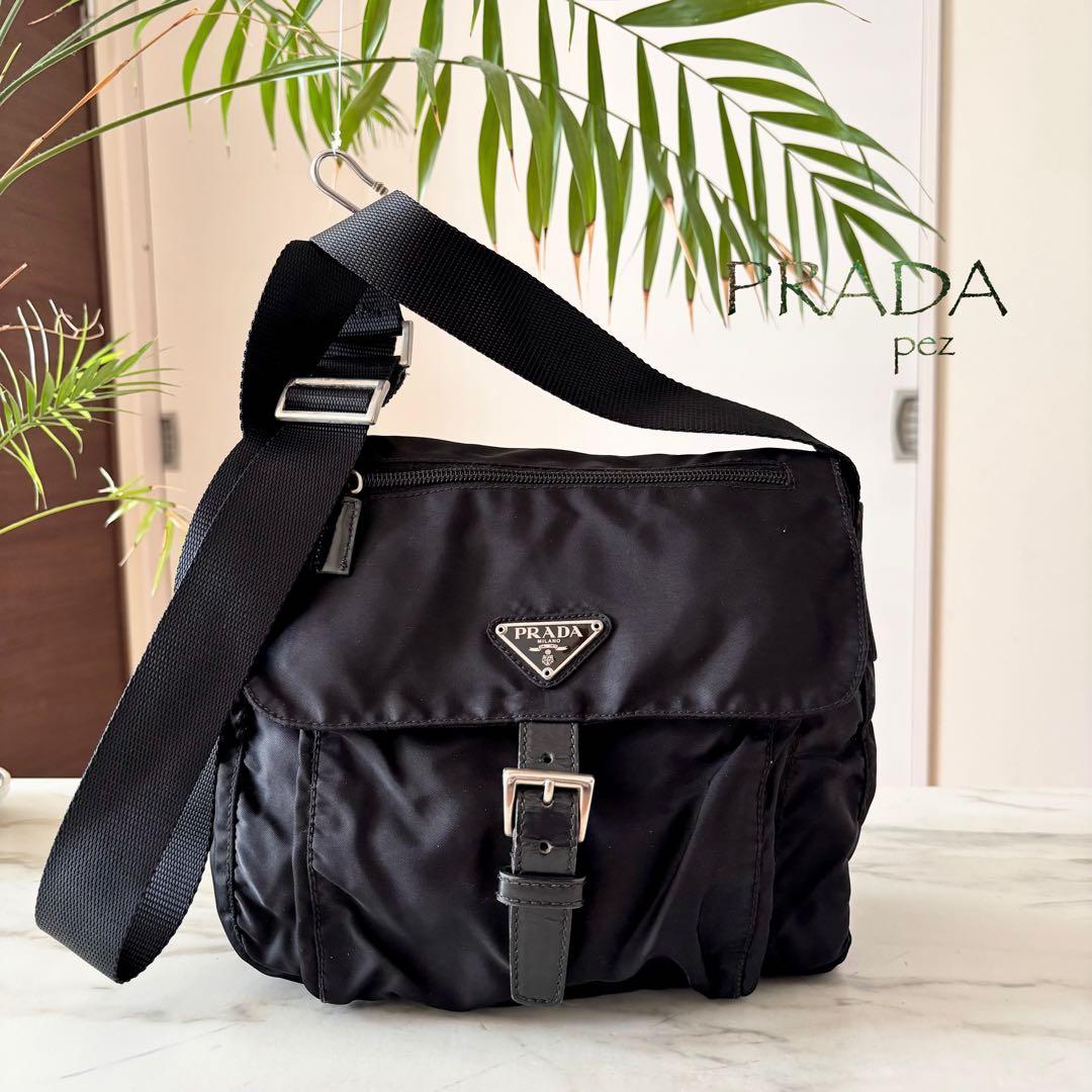 極美品 PRADA プラダ テスート レザーショルダーバッグ - メルカリ