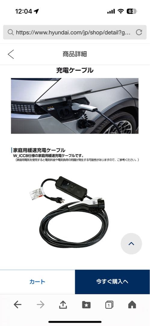 100V EV車 電気自動車 hyundai 充電器 100V 充電 ケーブル - メルカリ