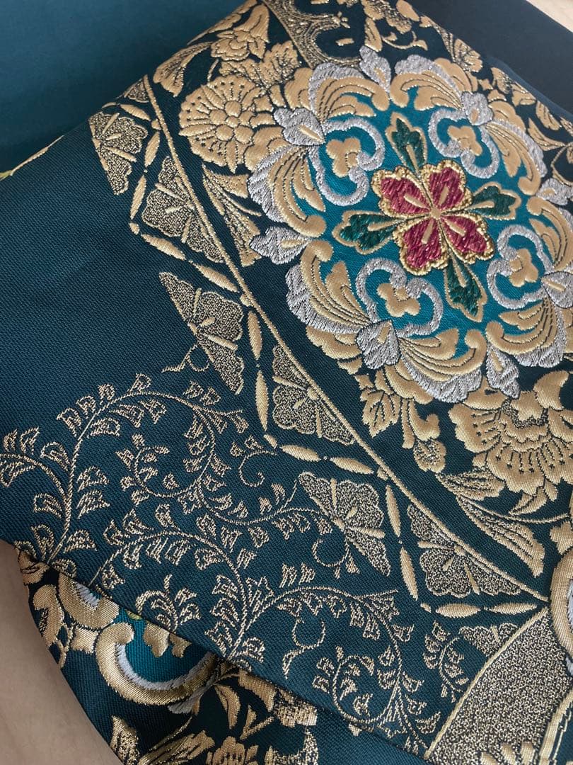 豪華！袋帯 正絹 ゴールド刺繍 リバーシブル