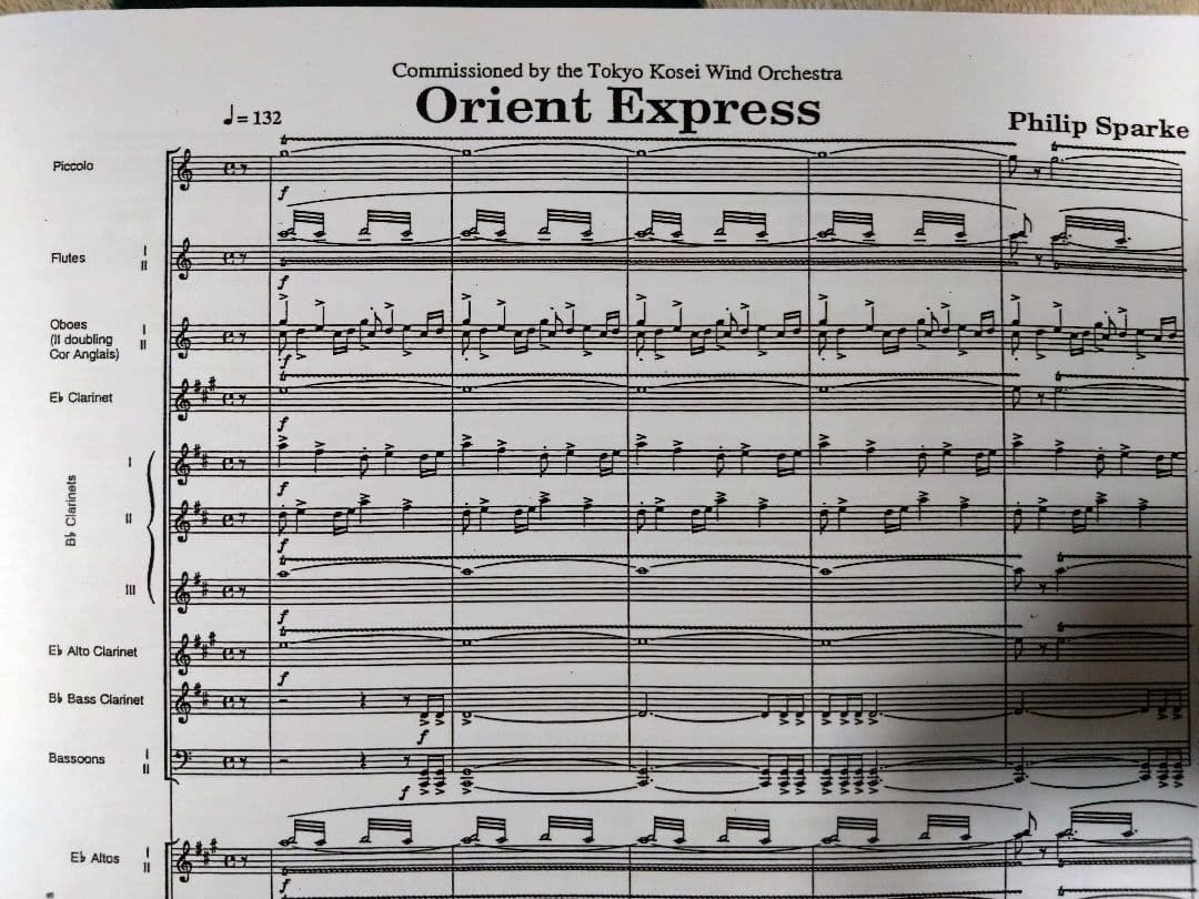 ORIENT EXPRESS(オリエント急行) 吹奏楽版 スコア 輸入楽譜
