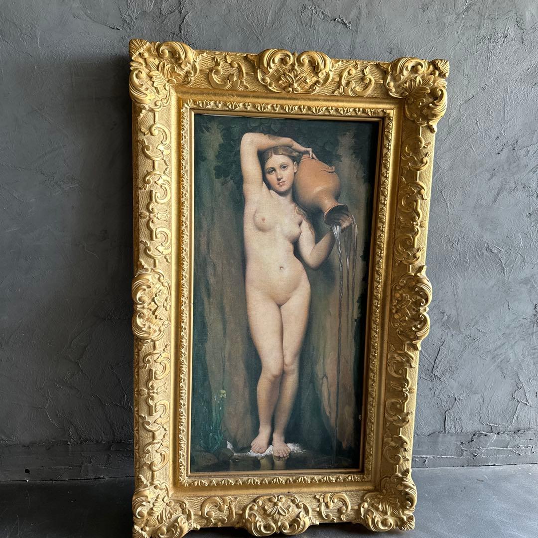 びっくり瞬間的お値下げ❣️圧巻❣️ドミニクアングル　泉　豪華額縁