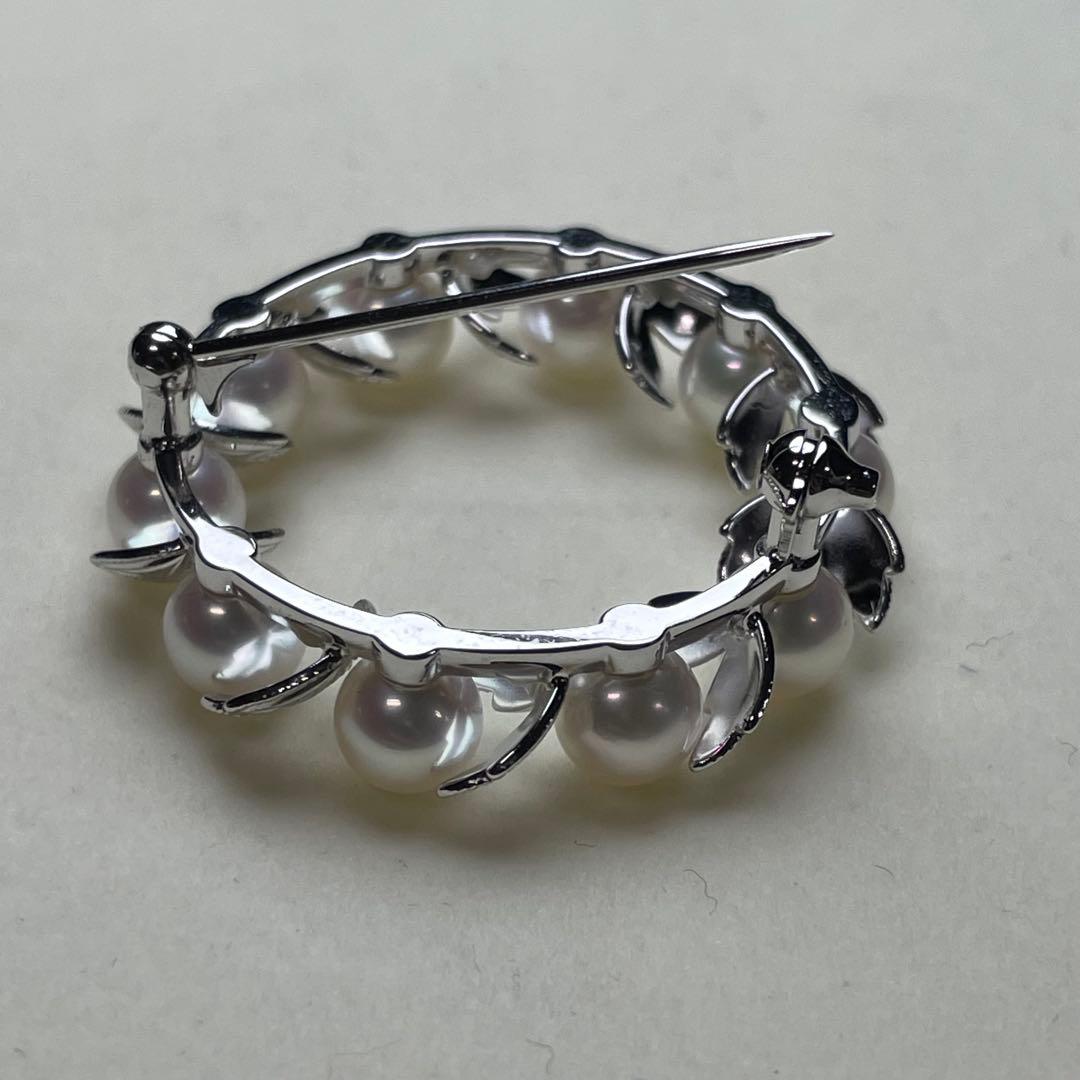 ミキモト アコヤ真珠 ブローチ 5.8mm SILVER