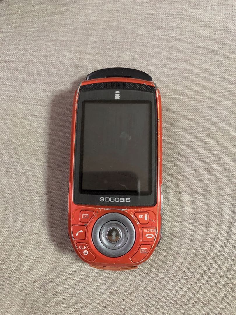 ドコモ docomo SO505is オレンジ ガラケー 携帯 - メルカリ