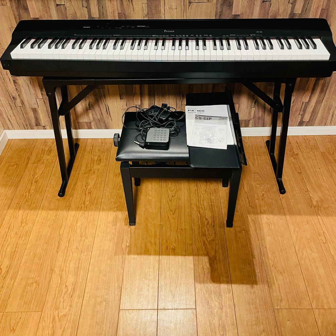 電子ピアノCASIO Privia PX-160BK Casio Privia PX160BK Digital Piano plus CS67BK Stand | Guitar Center