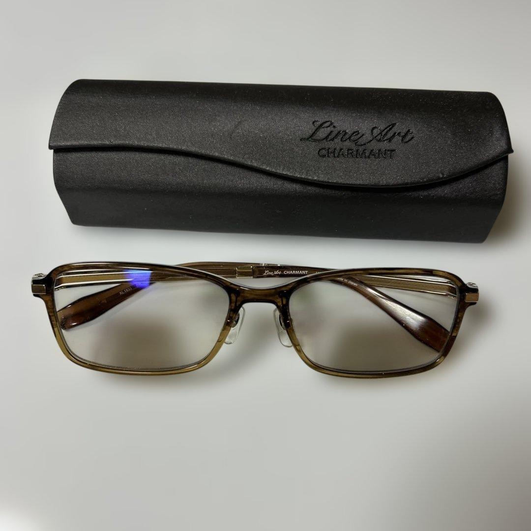 ラインアート シャルマン XL1833BR 度なし ブルーライト カラーレンズ