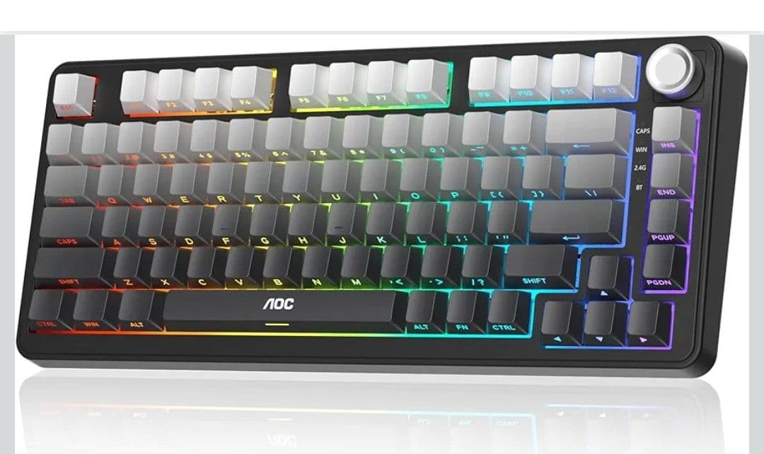 AOC GK330 ゲーミングキーボード ワイヤレス3WAY接続 Mac/Win Amazon | 【国内正規品】AOC GK330 ゲーミングキーボード ワイヤレス