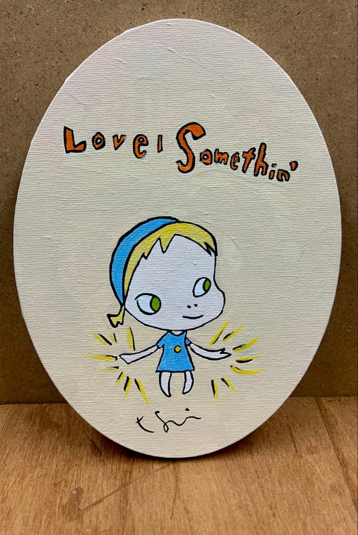 奈良美智　女の子　手描き　233×179mm 油彩　表裏サイン　骨董　絵画 Yahoo!オークション - 奈良美智/油彩 女の子 /表サイン・裏面サイン /