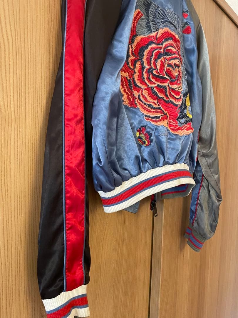 DIESEL】希少モデル 刺繍 スカジャン リバーシブル サテン ブルゾン