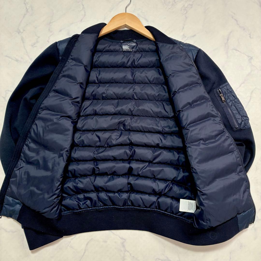 ポロ ラルフローレン ダウンジャケット ニットスリーブ 切替 ネイビー