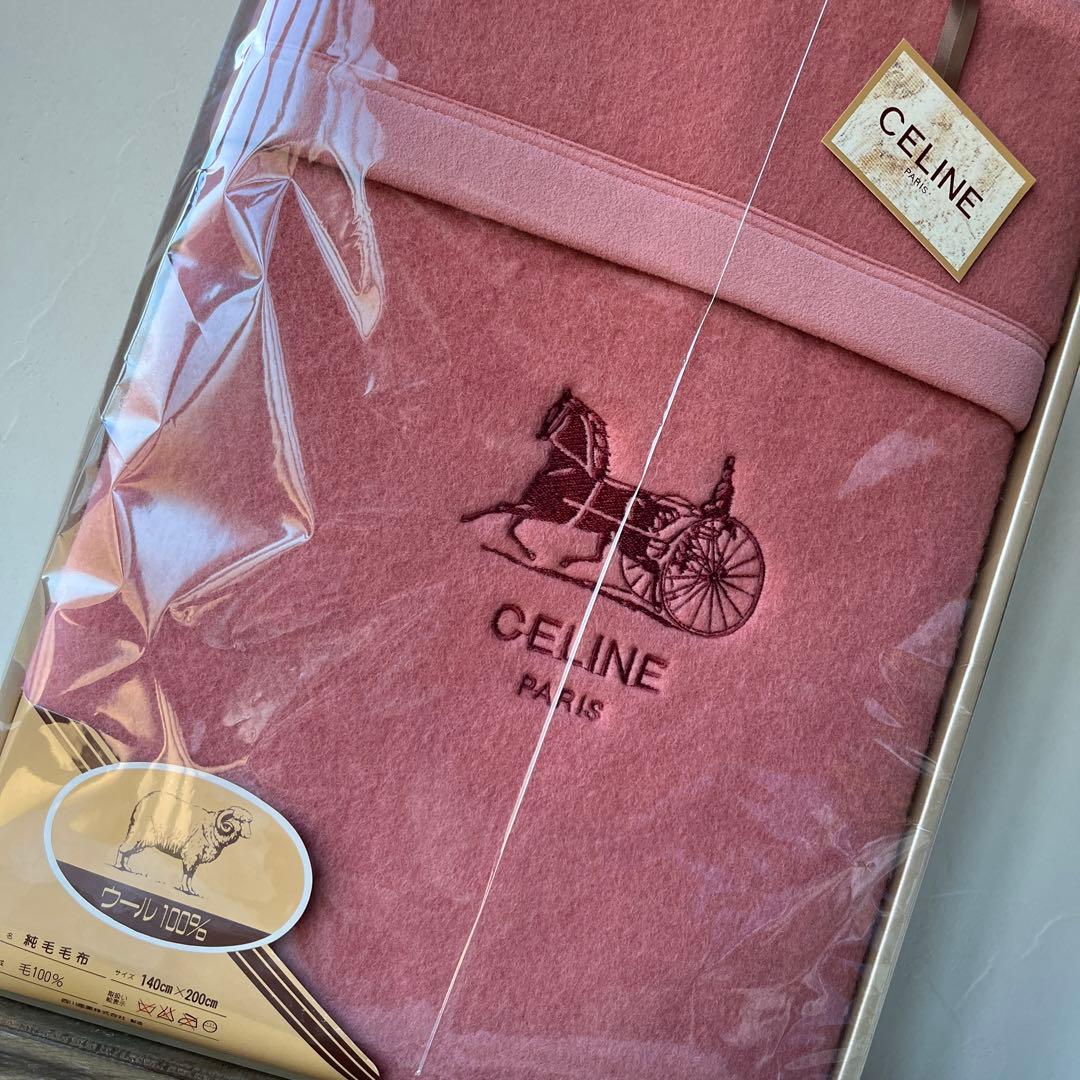 CELINE セリーヌ ウール100% 毛布 140×200 - メルカリ