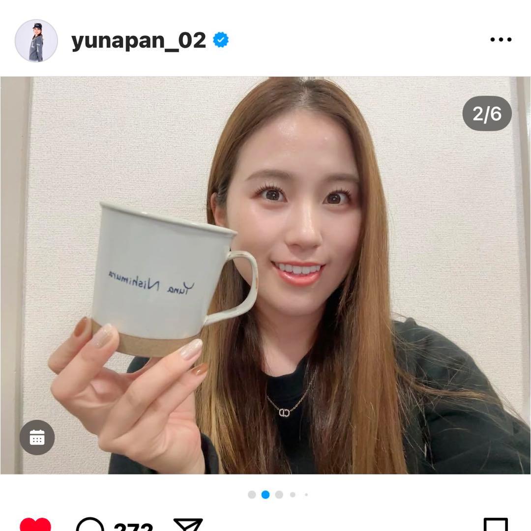 西村優菜プロ直筆サイン入り マグカップ&コースター - メルカリ