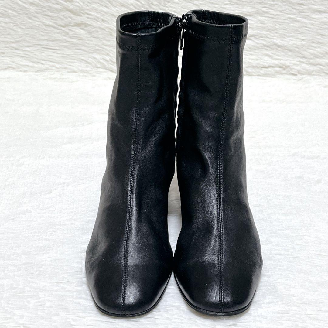 美品】ファビオルスコーニ センターシーム ショートブーツ 35 黒