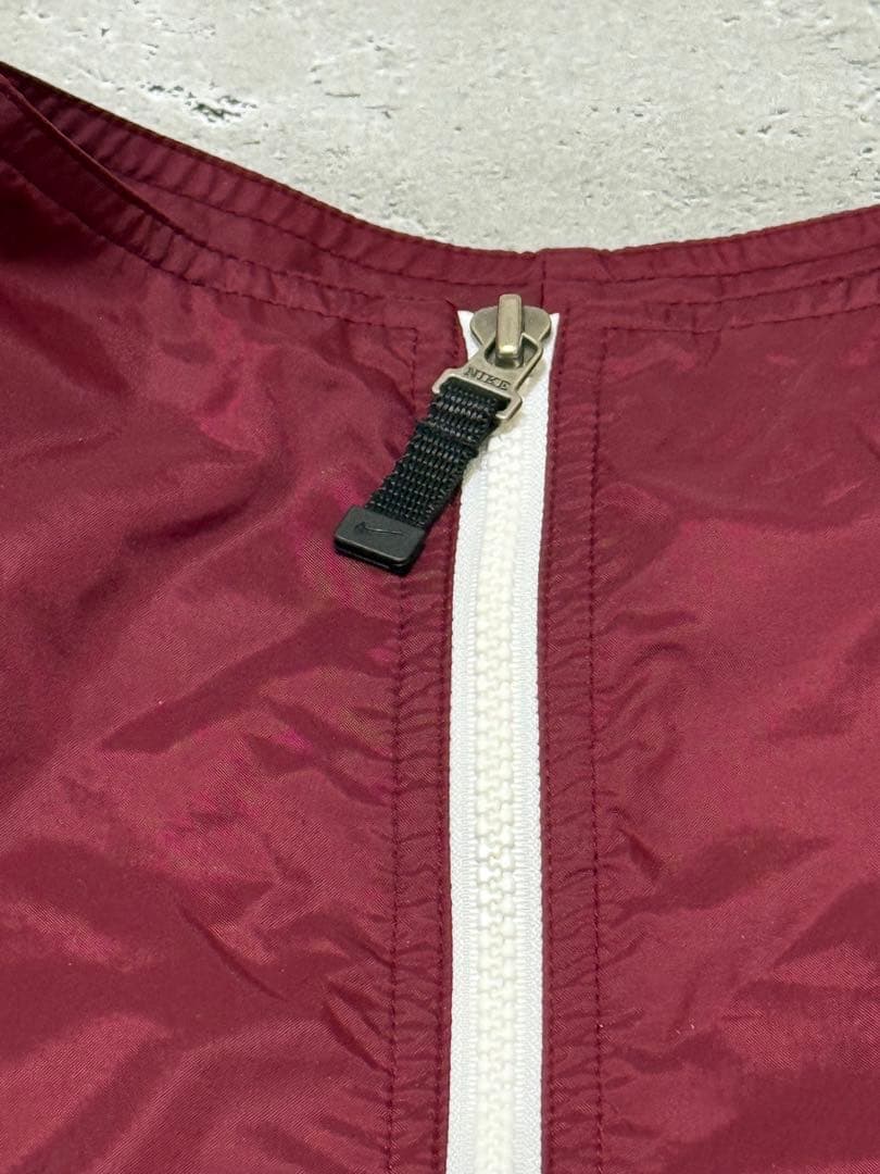 90s Nike 銀タグ ナイロン アノラック バーガンディ - メルカリ