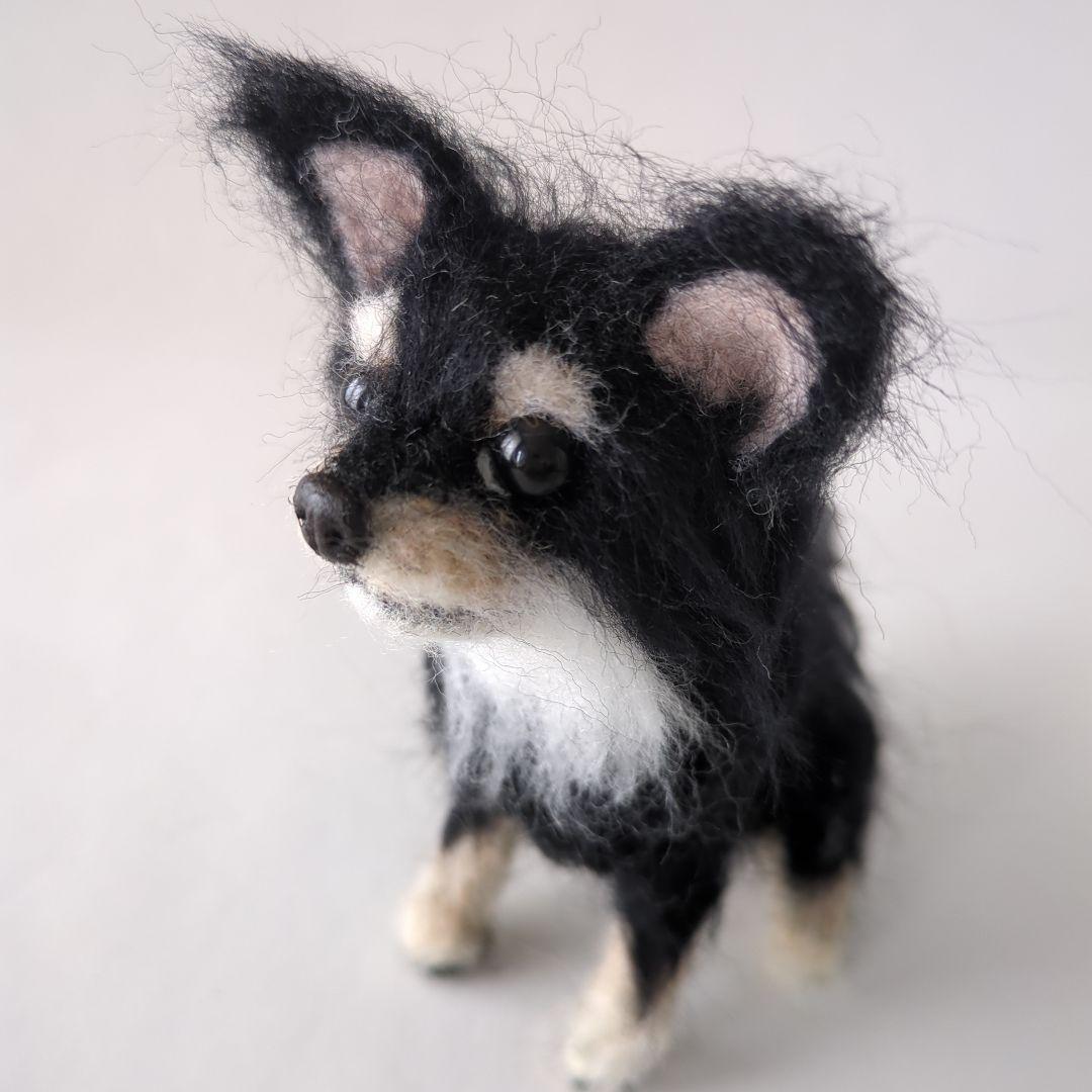 羊毛フェルトチワワブラックタン#35 - メルカリ