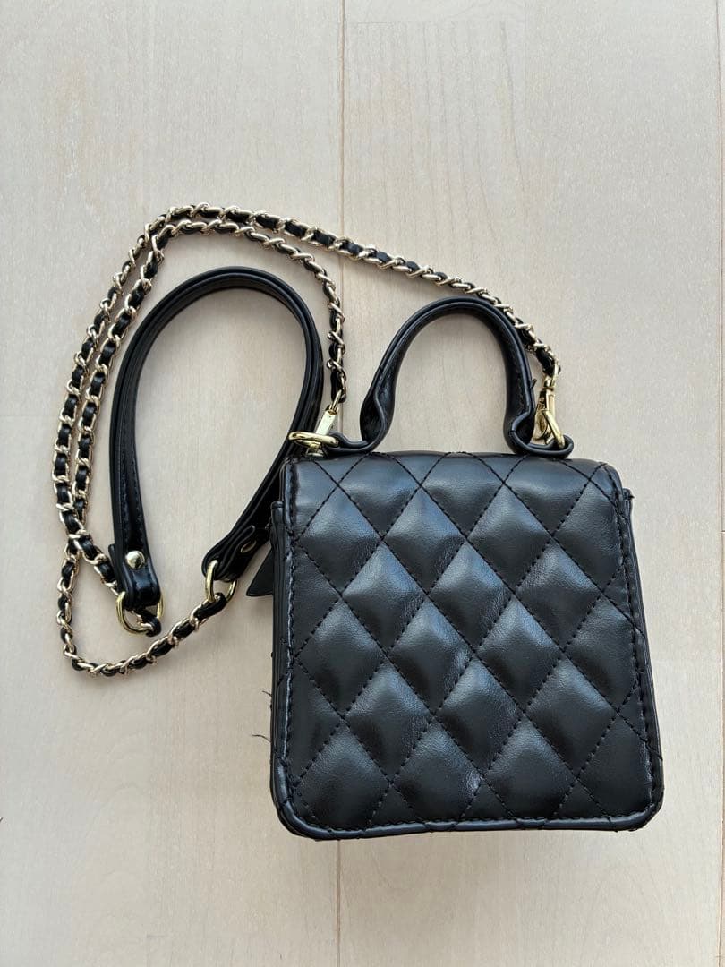 DIANTE キルティングショルダーバッグ ブラック