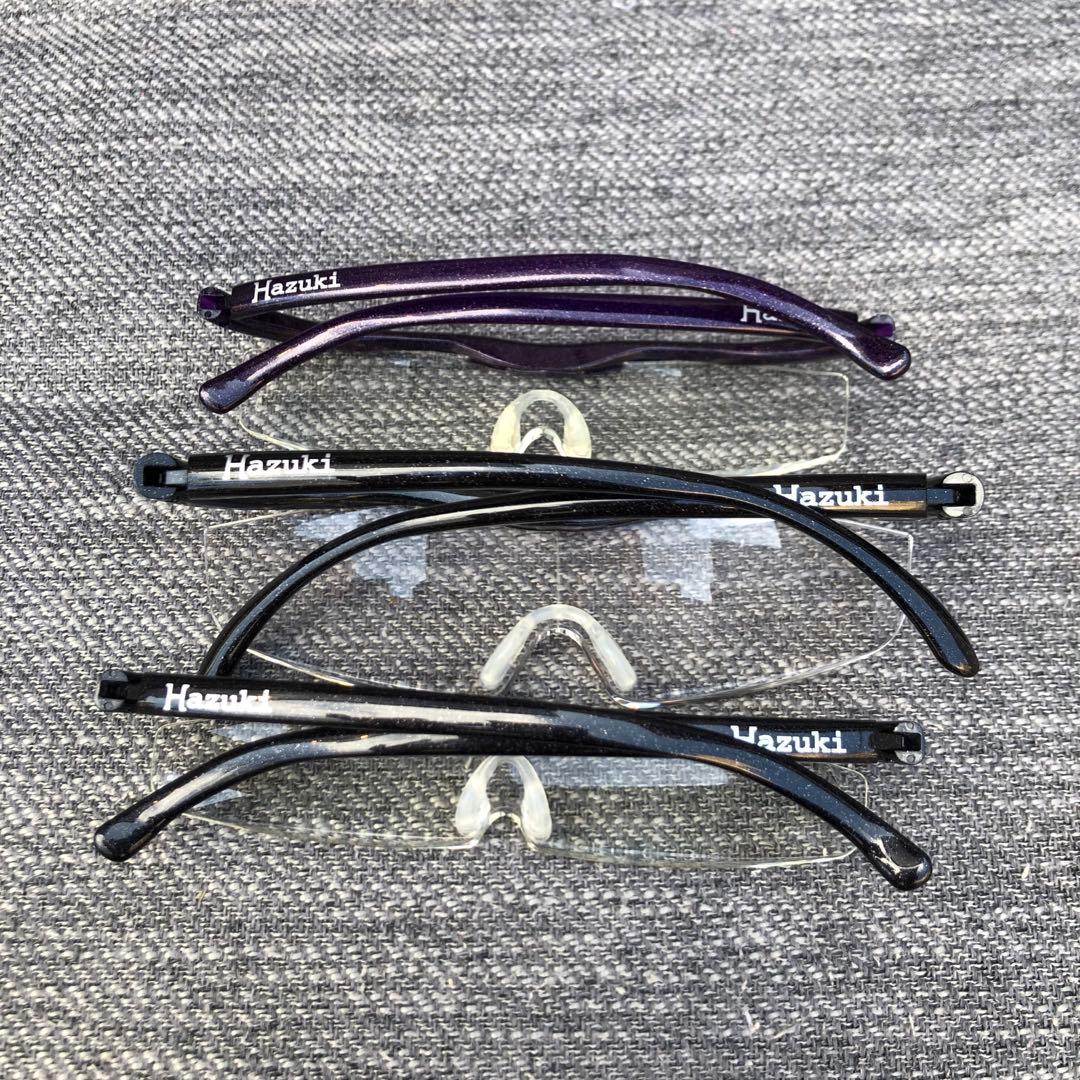 ハズキルーペ 3点セット ブラック パープル 大 中 小 1.6 拡大鏡