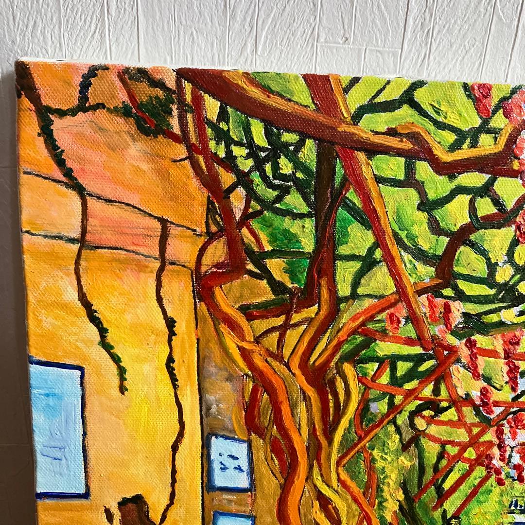 絵画 油絵 F6 キャンバス 坂道 - メルカリ