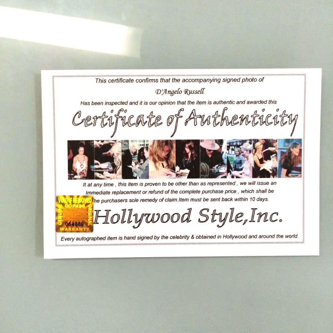 デァンジェロ・ラッセル直筆サイン入り2Lサイズ写真…アメリカプロ