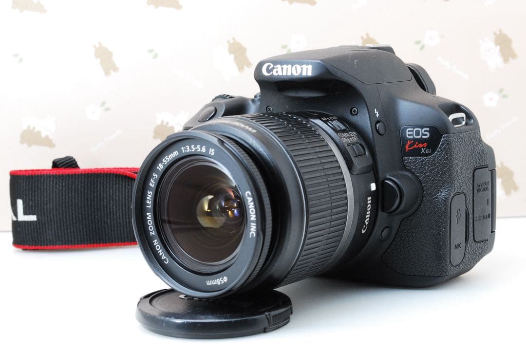 美品❤️Canon eos Kiss X6i❤️スマホ転送❤️高性能デジタル一眼レフ キヤノン（Canon） Canon EOS kiss X6i レンズキット SDカード付き