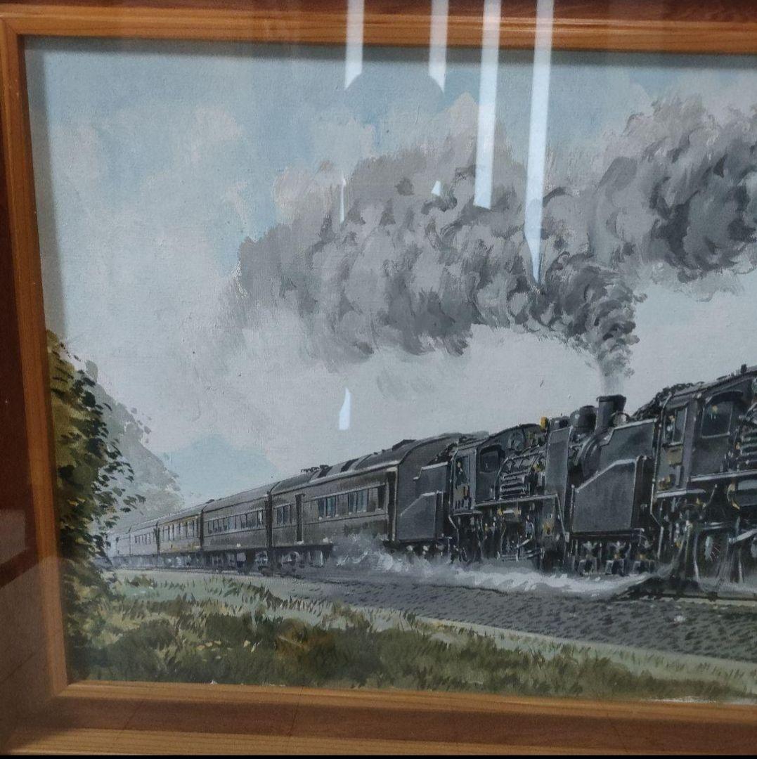 希少 大きい絵画 蒸気機関車 C56 油絵 絵画 中之間 - メルカリ