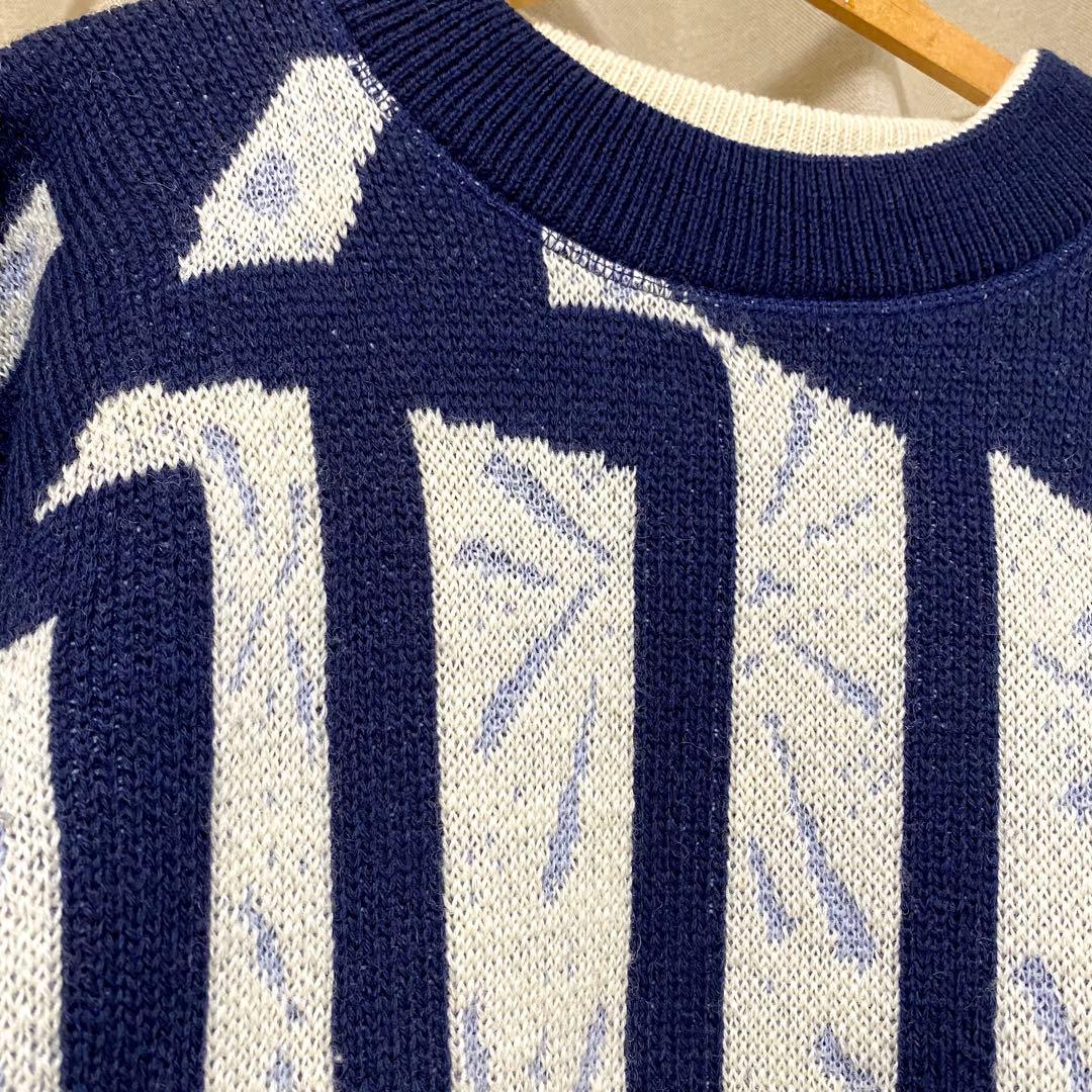 80's MARITHÉ FRANÇOIS GIRBAUD 総柄 ウールニット - メルカリ