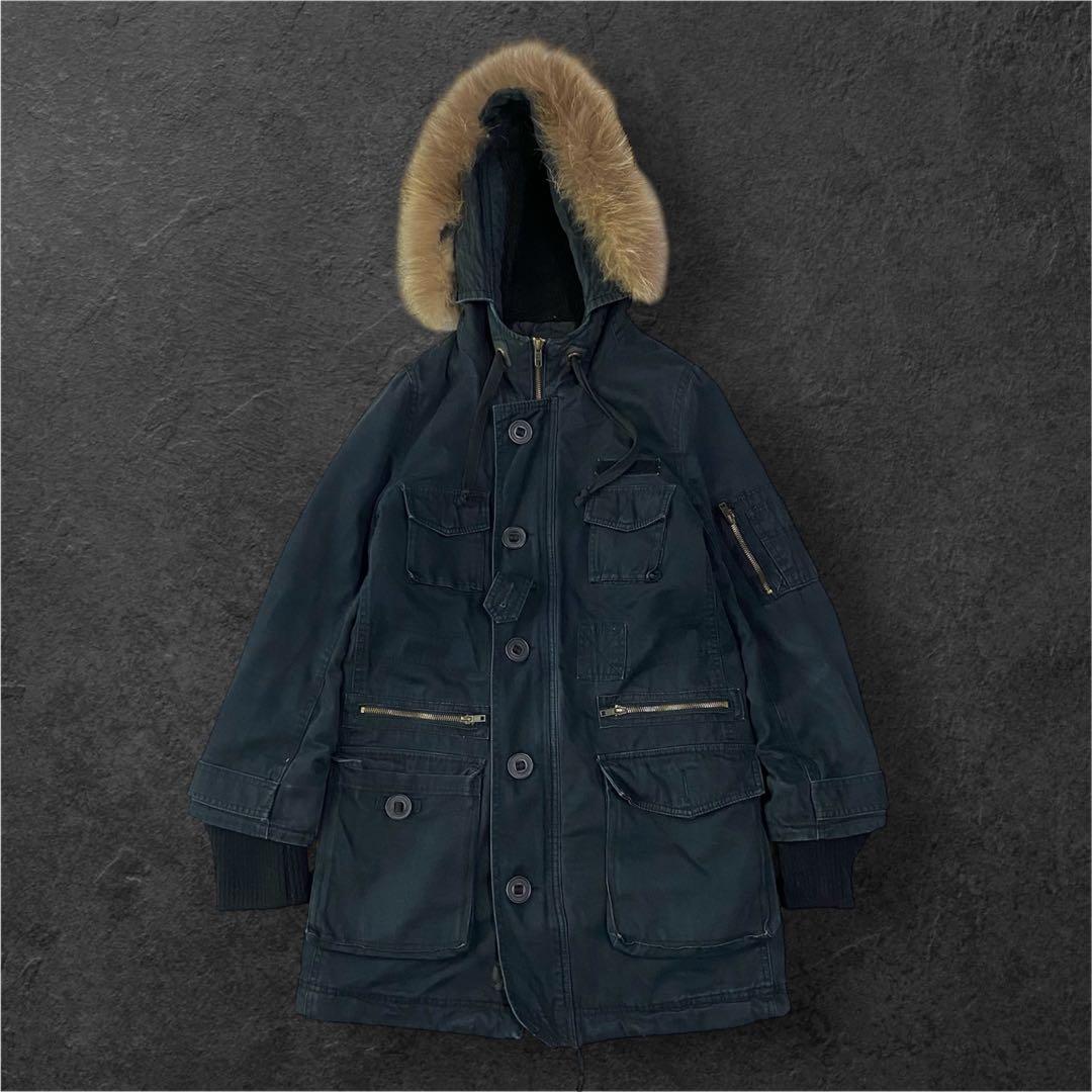 00s archive ファー モッズコート y2k 平成 グランジ お兄系 - メルカリ