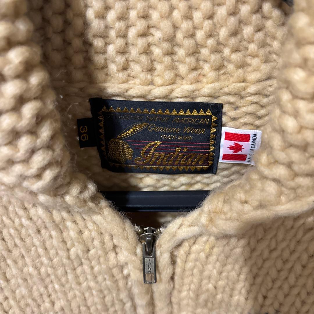 激レア】インディアンモーターサイクル ジップアップセーター カウチン