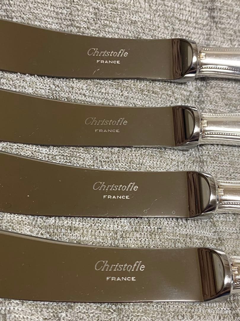 Christofle クリストフル パールシリーズ バターナイフ 4本セットの
