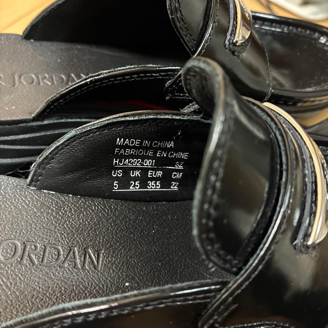 値下げします。AIR JORDAN ブラックローファー US5 アウトレ