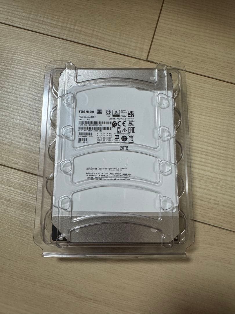 東芝 サーバー NAS用3.5インチ 20TB HDD MG10ACA20TE Toshiba MG10ACA20TE 20TB 3.5” LFF 6Gbps 7.2K RPM 512e MG10 Series