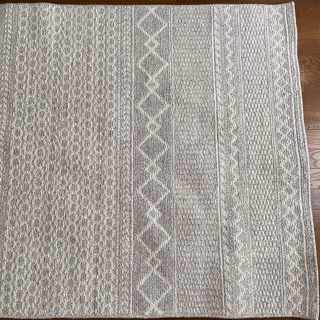 くぅたん様専用】UNICO ウニコ ラグ 120×180 アランニット グレー