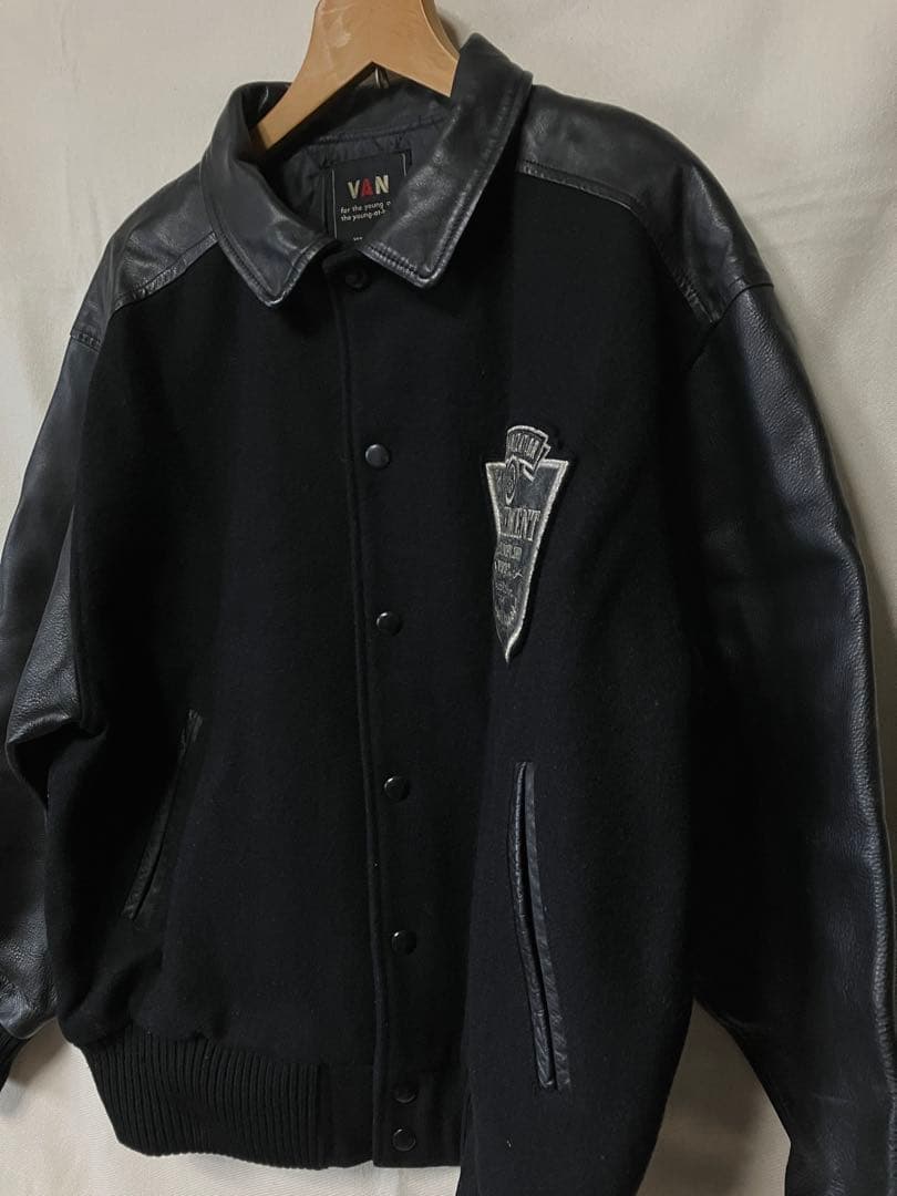 80s VAN スタジャン 黒 L〜XL 牛本革使用 IVY アイビー レザー - メルカリ