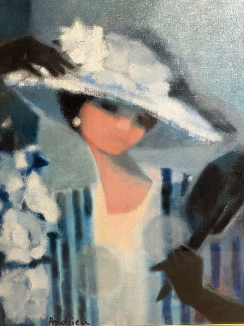 印象派 Jaqueline Andrieu 肉筆油彩画 直筆サインあり - メルカリ