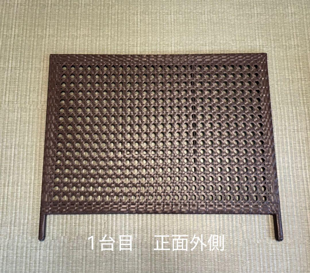 室外機カバー】CV-950 ダークブラウン ラタン風 2台セット