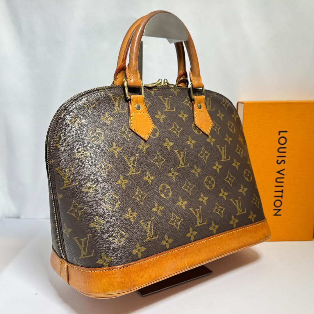 ルイヴィトン アルマPM モノグラム ハンドバッグ ブラウン 鍵付 M53151