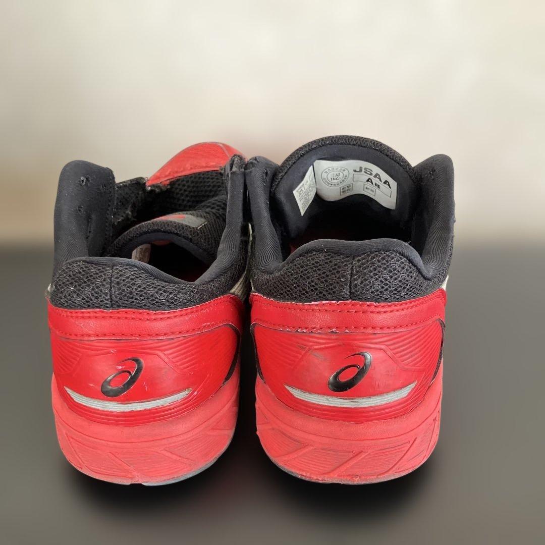 ASICS 安全靴 レッド/ブラック - メルカリ