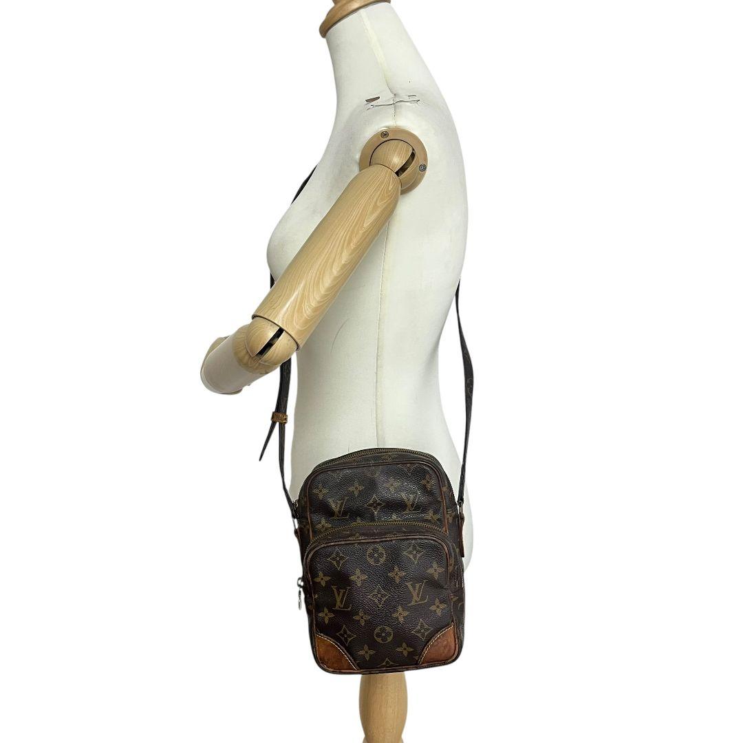 鑑定済】ルイヴィトン モノグラム アマゾン ショルダーバッグ 茶