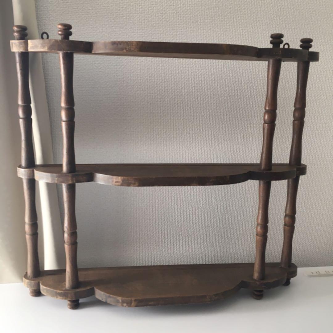 フランス アンティーク ウォールシェルフ 飾り棚 壁掛け シェルフ 雑貨