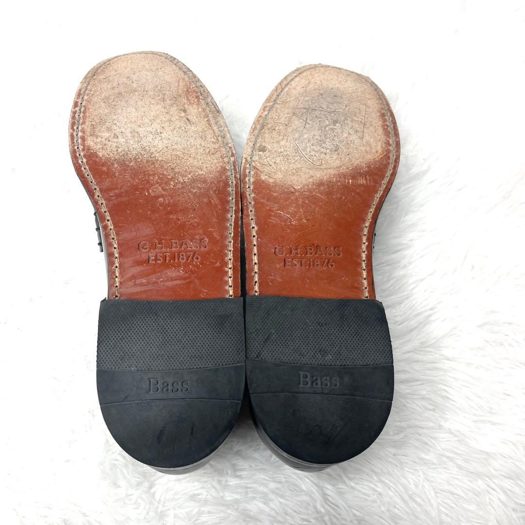 【美品】 G.H.BASS コンビローファー 27.5cm バイカラー 白黒