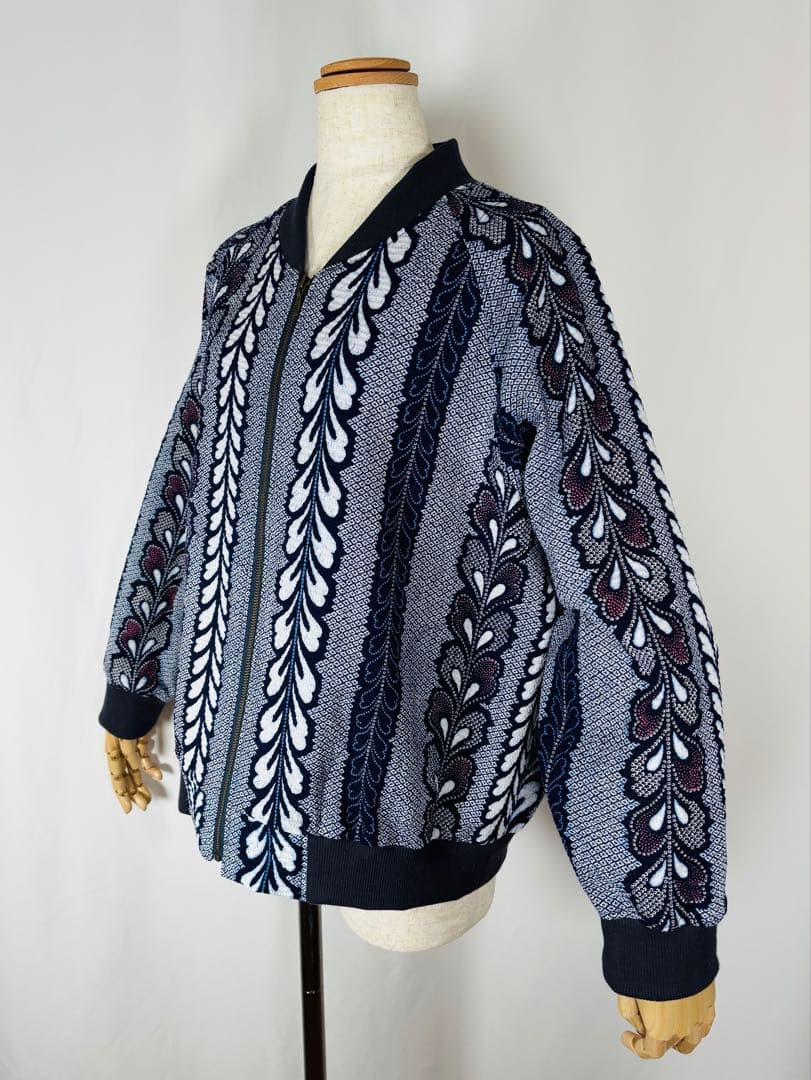 浴衣リメイク92番 有松鳴海絞り一重スカジャン風 - メルカリ