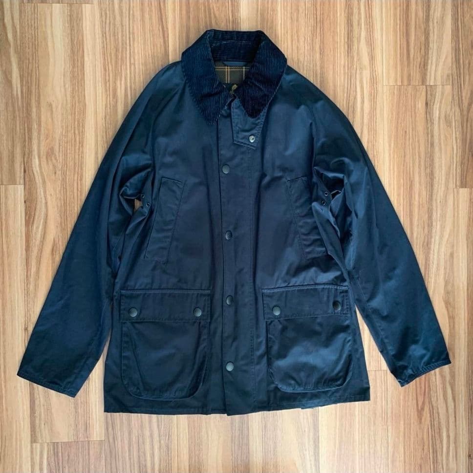 Barbour ビデイル ネイビー ノンワックス 38 BARBOUR(バブアー) BEDALE SL ビデイルSL ノンワックス | bluelineshop