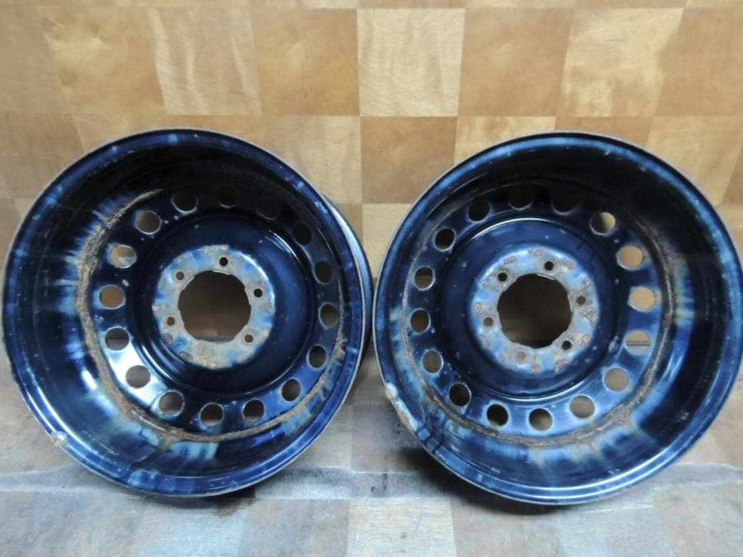 T795　17×7.5J　スチールホイール　4本　FJクルーザー　サビ有り