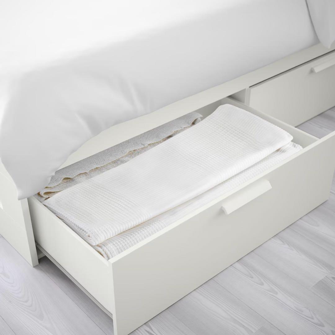 値下げしました！】IKEA ブリムネス ダブルベッド - メルカリ