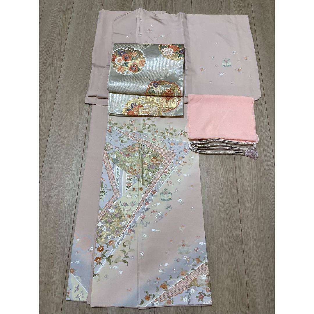 訪問着フルセット 友禅 金駒刺繍 袷 身丈155cm 裄丈64.5cm - メルカリ